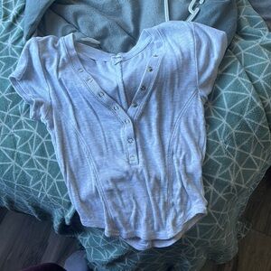 Garage corset grey crop top